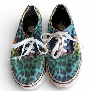 Vans Authentic Rainbow Leopard Sneakers Womens 7.5 Y2K